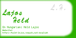 lajos held business card